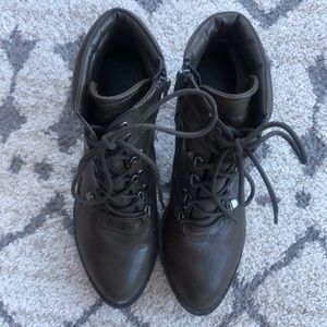 Lace up/zip up Ankle boots, 8.5M
